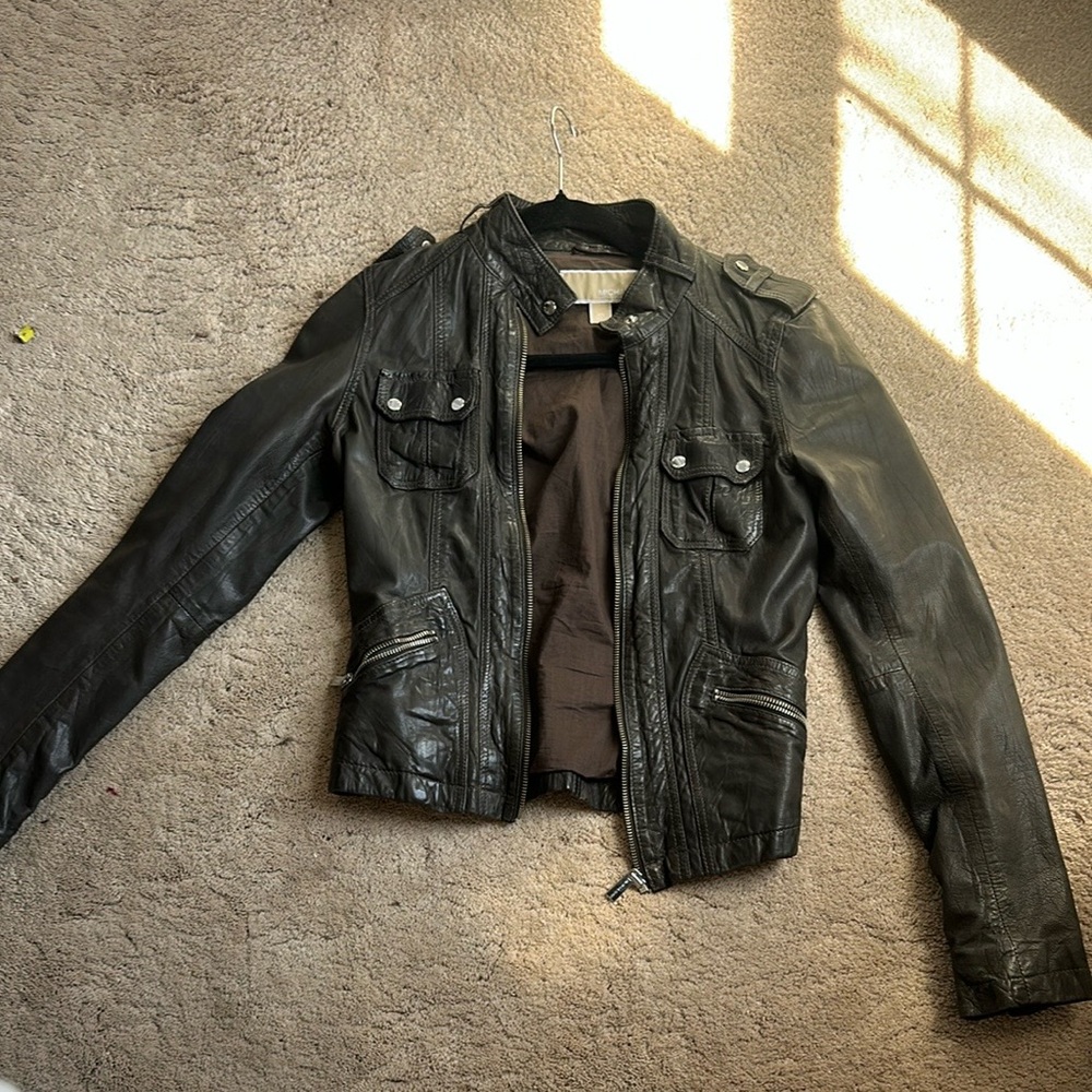 Vintage Michael Kors Brown Leather Jacket